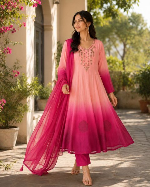 Festival Special Designer Anarkali Gown 6 Meter Flair with Dupatta for Festivals Anarkali Kurtis 