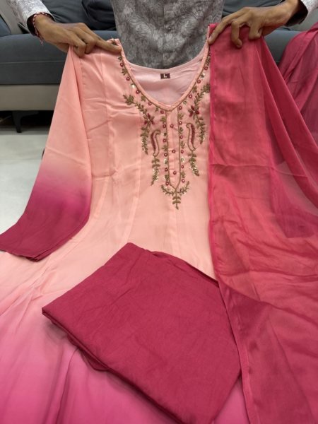 Festival Special Designer Anarkali Gown 6 Meter Flair with Dupatta for Festivals Anarkali Kurtis 