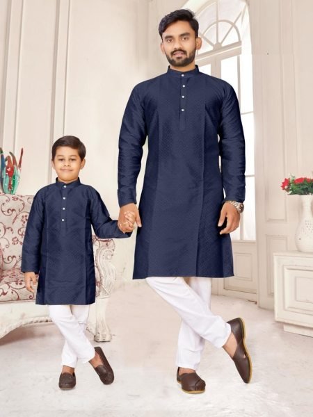 Festival Special  Silk Jequard  Kurta pyjama Combo Father Son Collection 