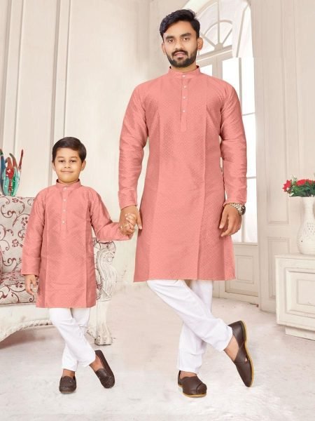Festival Special  Silk Jequard  Kurta pyjama Combo Father Son Collection 