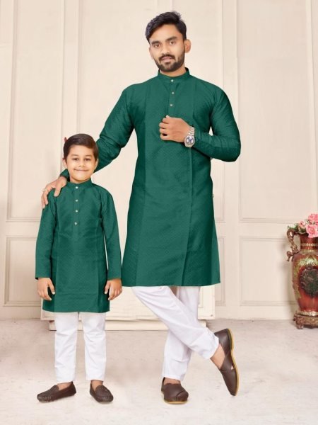 Festival Special  Silk Jequard  Kurta pyjama Combo Father Son Collection 
