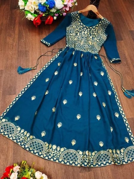 Festival Wear Nayra Pattern Embroidered Kurti  Embroidery Kurtis 