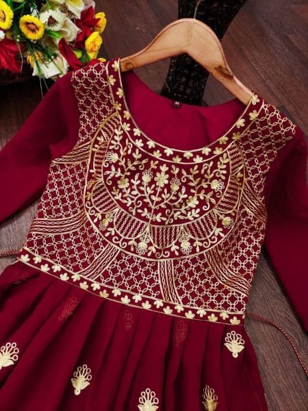 Festival Wear Nayra Pattern Embroidered Kurti  Embroidery Kurtis 