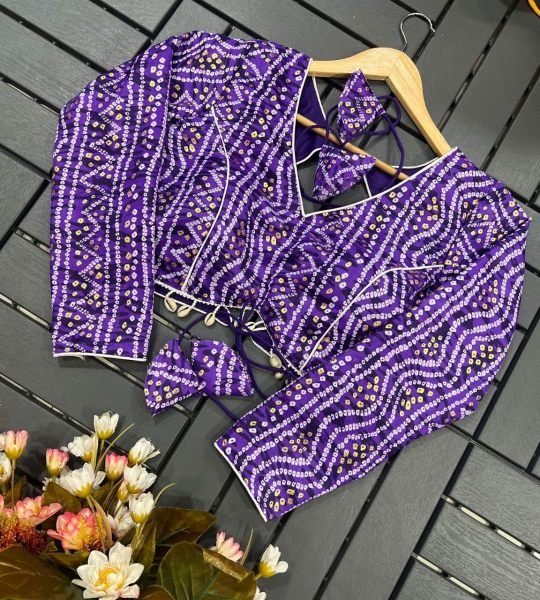 Festival Wear Pure Bandhani Cotton Blouse With Codi  Blouse Collection