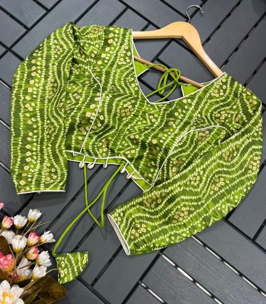 Festival Wear Pure Bandhani Cotton Blouse With Codi  Blouse Collection