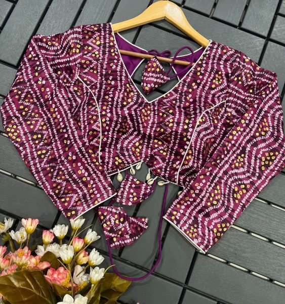 Festival Wear Pure Bandhani Cotton Blouse With Codi  Blouse Collection