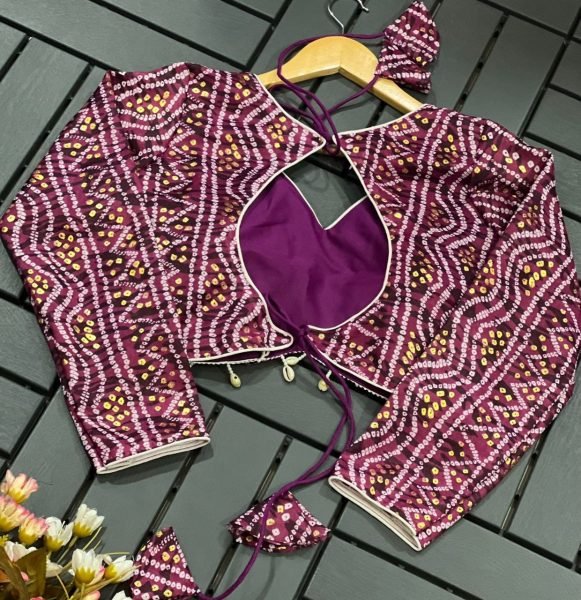 Festival Wear Pure Bandhani Cotton Blouse With Codi  Blouse Collection
