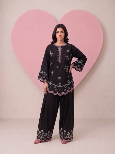 Festive Black Roman Chanderi Silk Farshi Salwar Suit with Sequin Embroidery for Wedding Ready To Wear Collection
