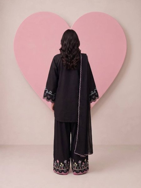 Festive Black Roman Chanderi Silk Farshi Salwar Suit with Sequin Embroidery for Wedding Ready To Wear Collection