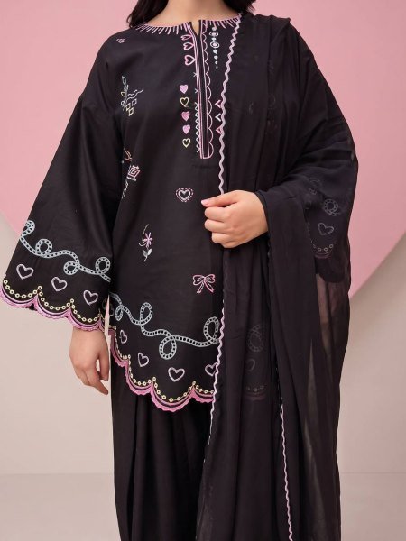 Festive Black Roman Chanderi Silk Farshi Salwar Suit with Sequin Embroidery for Wedding Ready To Wear Collection