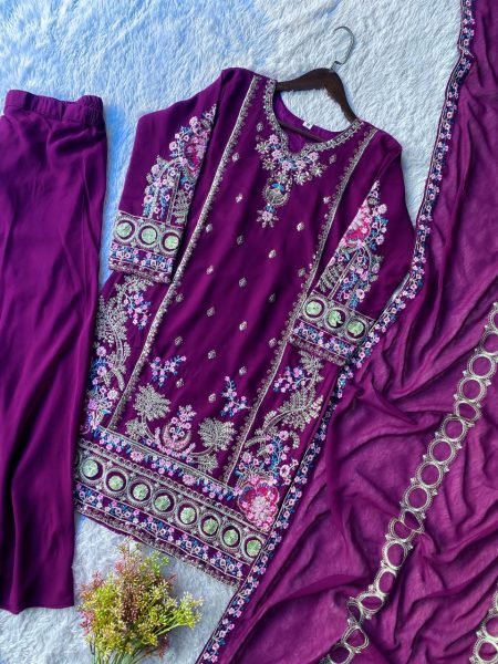 Festive Elegant Fox Georgette Sequence Plazzo Set Wholesale Rate Ready To Wear Collection