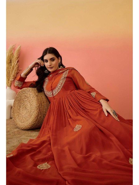 Festive Georgette Embroidered Suit Set with Dupatta Diwali Celebration Wear Diwali Collection