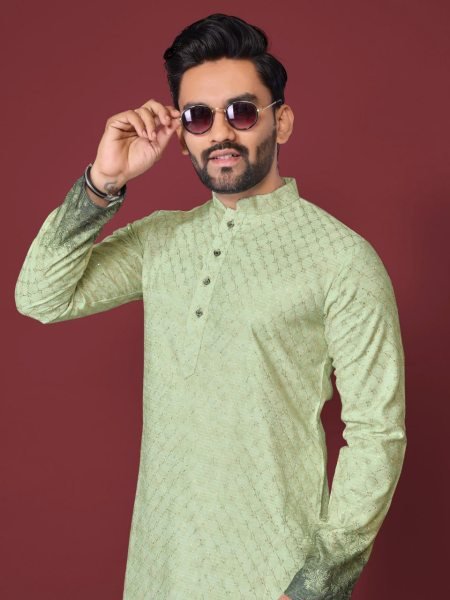 Festive Mode On Elegant Kurta Pajama Set in Soft Cotton for Men Kurta Pajama Wholesale