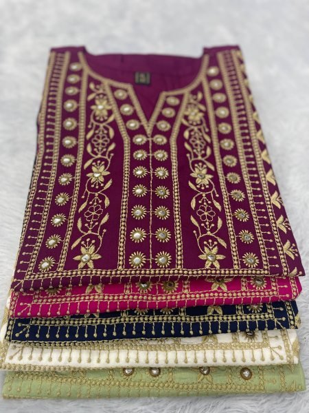 Festive Off White Heavy Rayon Embroidered Short Top for Office Wear at Wholesale Rate Tunics kurti
