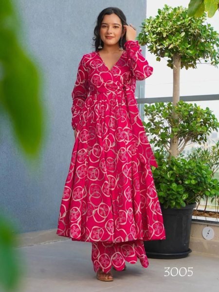 Festive Pink Digital Printed Heavy Rayon Kurti with Bottom at Wholesale Rate  Kurti With Bottom Wholesale