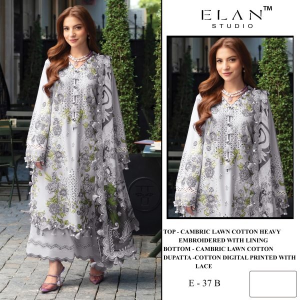 Festive Purple Designer Cambric Lawn Cotton Suit with Digital Print Dupatta Pakistani Suits Wholesale