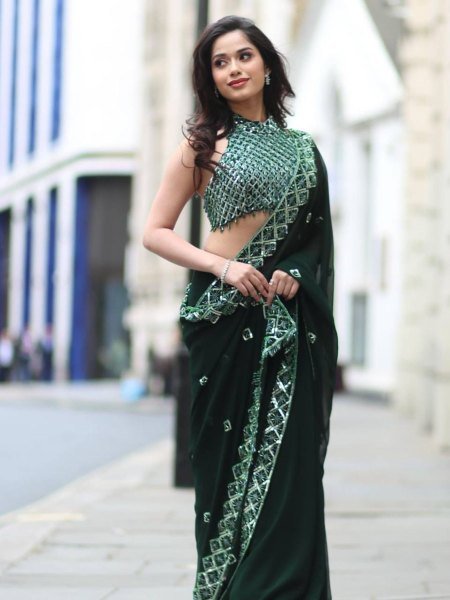 festive ready silk saree with cutwork sequins direct from manufacturer Sarees 