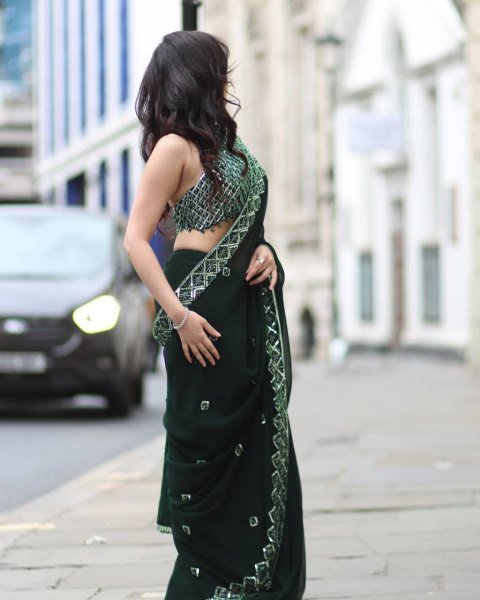 festive ready silk saree with cutwork sequins direct from manufacturer Embroidery Sarees Wholesale