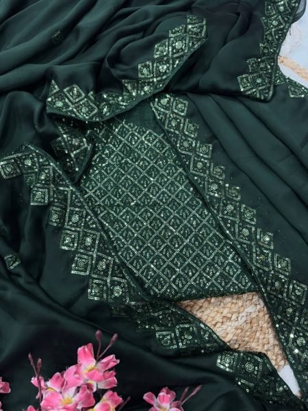 festive ready silk saree with cutwork sequins direct from manufacturer Embroidery Sarees Wholesale