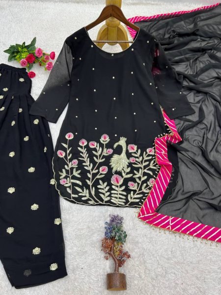 Festive Ready to Wear Patiala Dhoti Suit with Sequin Embroidery Ready To Wear Collection