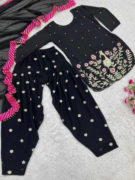 Festive Ready to Wear Patiala Dhoti Suit with Sequin Embroidery Ready To Wear Collection