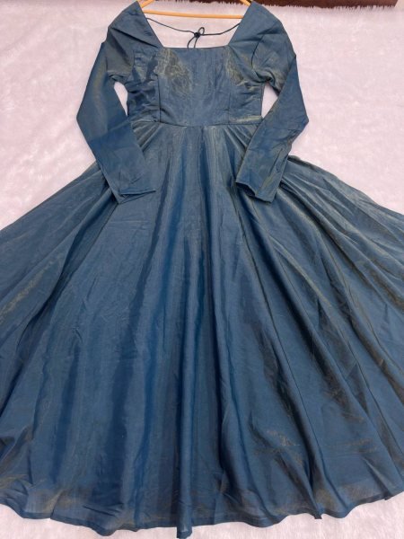 Festive Wear 3 Piece Anarkali Dress in Roman Silk Sequin Embroidery Dupatta    Heavy Flair Palazzo For Best Price Anarkali Kurtis 