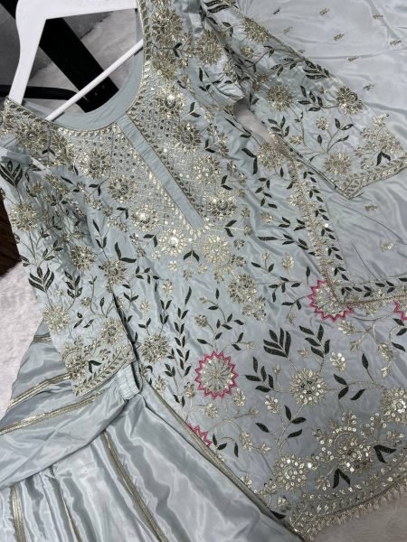 Festive Wear Heavy Embroidered Sharara Suit Set for Weddings Ready To Wear Collection