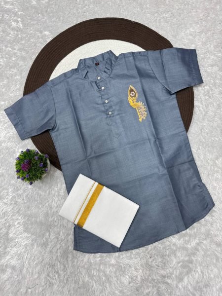 Flawless Grey Men and Kids Matching Jippa with Premium Printed Design Father Son Collection 