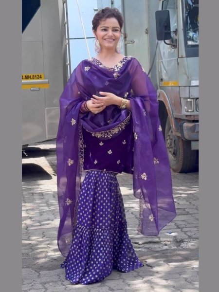 Flawless Velvet Heavy Sequence Work  Short Top Suit with Flared Georgette Sharara   Lace Dupatta     Perfect for Party Wear 