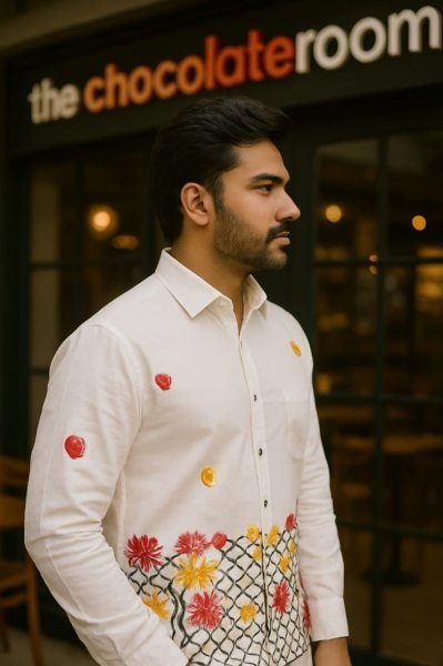 White Satin Cotton Designer Shirt for Men Smartwear for Resellers  Mens Shirt