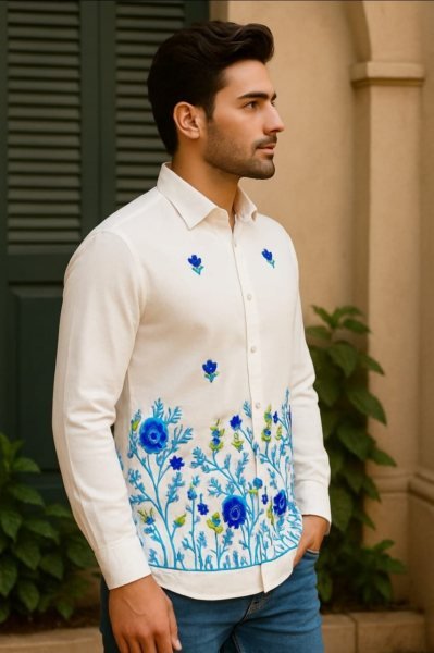 Quirky Traditional floral Print Cotton Shirt For Men at Low Price Mens Shirt
