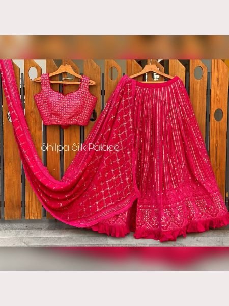 Fox Georgette Sequence Work Lehenga Choli  