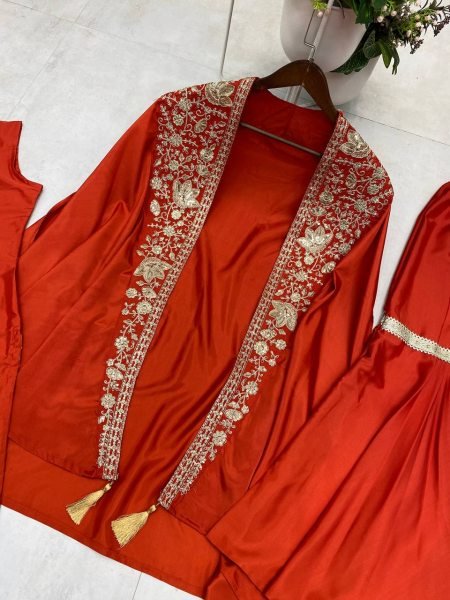 French Crepe Sharara Suit with Designer Shrug Ethnic Wear for Women at Manufacturer Price Ready to Wear Wholesale Collection Ready To Wear Collection