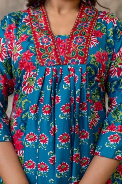 Fresh Cotton Embroidered Kurti Set with Printed Dupatta for Ready to Wear at Wholesale Rate Cotton Kurtis Wholesale