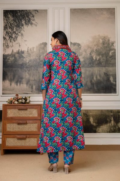 Fresh Cotton Embroidered Kurti Set with Printed Dupatta for Ready to Wear at Wholesale Rate Cotton Kurtis Wholesale