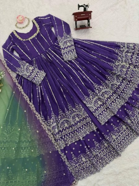 Fresh Faux Georgette Thread Sequence Lehenga Set with Digital Print Dupatta for Women Wear Designer Lehenga Choli