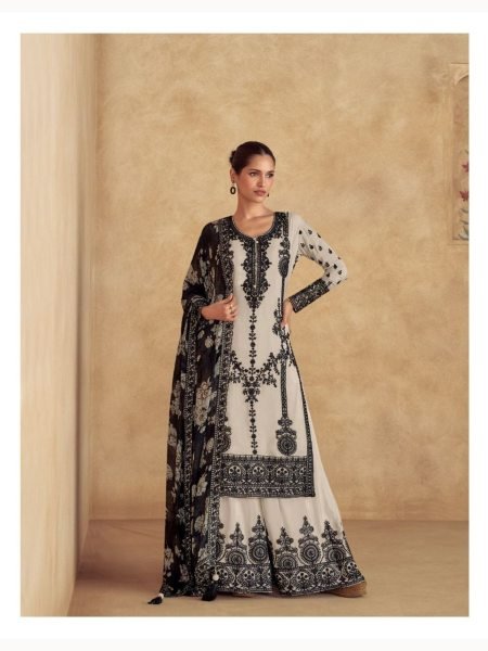 Fully Stitched Chinon Silk Suits Supliers Designer Plazzo Salwar Suits Wholesale