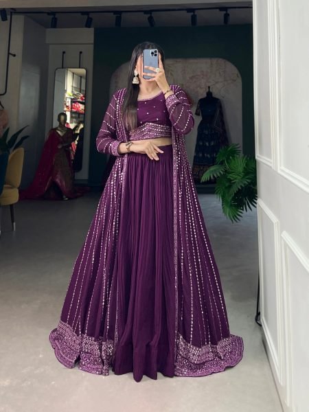 Fully Stitched Crush Georgette Lehenga Choli With Shrug Designer Lehenga Choli