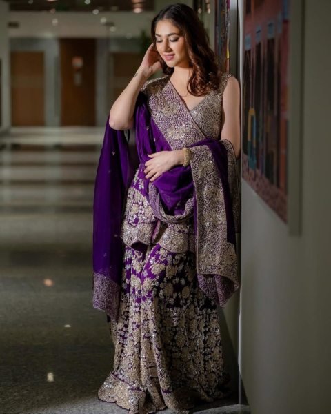 Fully Stitched Faux Georgette Suit with Thread Embroidery   Elegant Lace Border Dupatta for Festive Wear Ready To Wear Collection