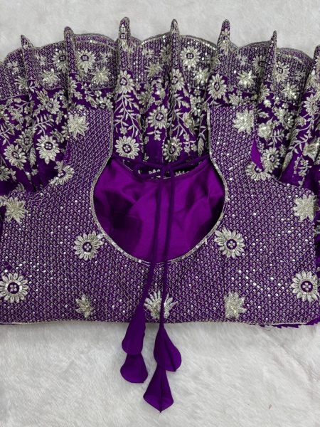 Fully Stitched Faux Georgette Suit with Thread Embroidery   Elegant Lace Border Dupatta for Festive Wear Ready To Wear Collection