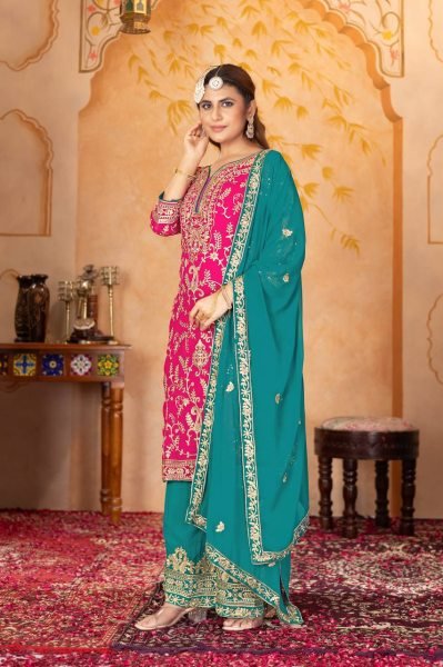 Fully Stitched Georgette Palazzo Suit with Sequins & Embroidery Perfect for Party Looks Ready To Wear Collection