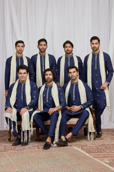 Functional Blue Elegant Straight Kurta with Aligadhi Pant for Women Kurta Pajama Wholesale