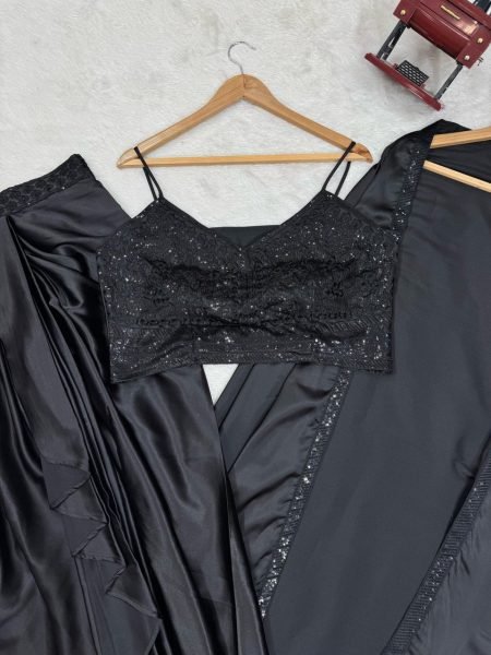 Indo-Western Look for Women  Elegant Black Dhoti Style Suit with Cape Shrug Ready To Wear Collection