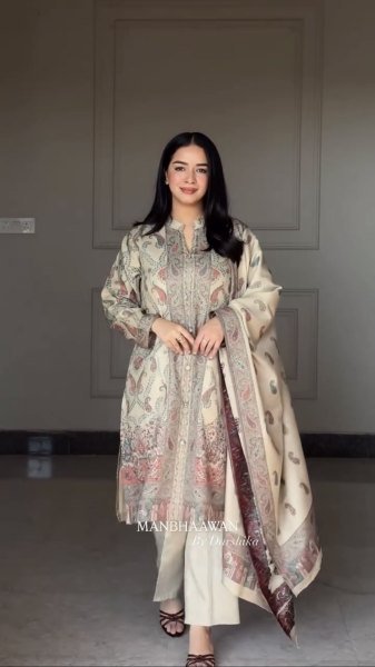 Futuristic Cream Pure Berry Silk Kurti Set with Maharaj Silk Bottom for Festive Wear  Straight Cut Long Kurtis