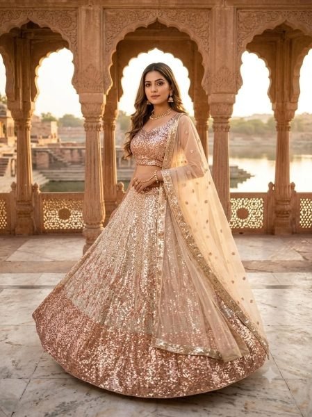Futuristic Silver Butterfly Soft Net Wedding Lehenga Choli with Heavy Sequins Work Bollywood Lehenga Choli