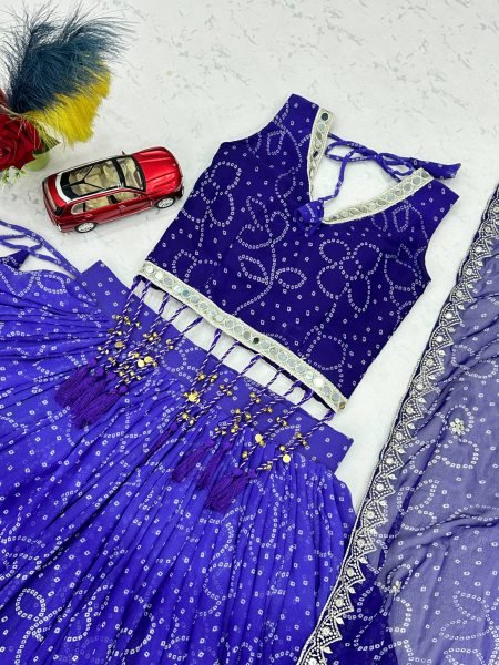 Garba Wear Purple Fox Georgette Lehenga Choli with Heavy Samosa Lace at Manufacturer  Navratri Lehnega Choli
