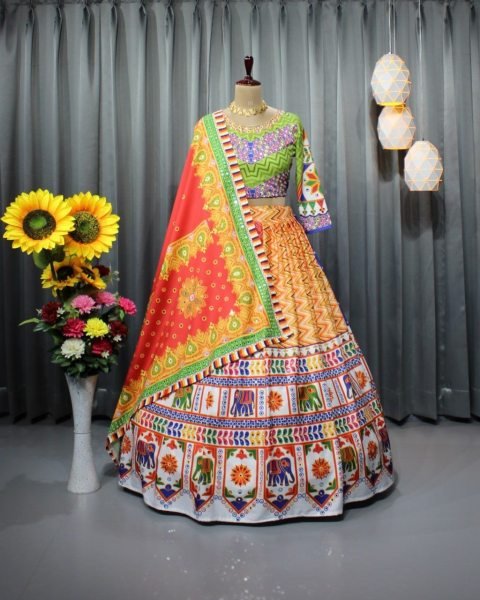 Geeta Rabari Printed Navratri Lehenga Choli Navratri Lehnega Choli