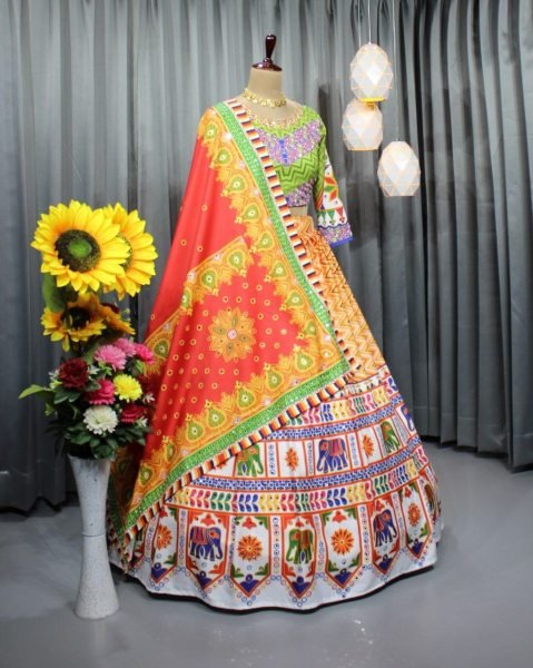Geeta Rabari Printed Navratri Lehenga Choli Navratri Lehnega Choli