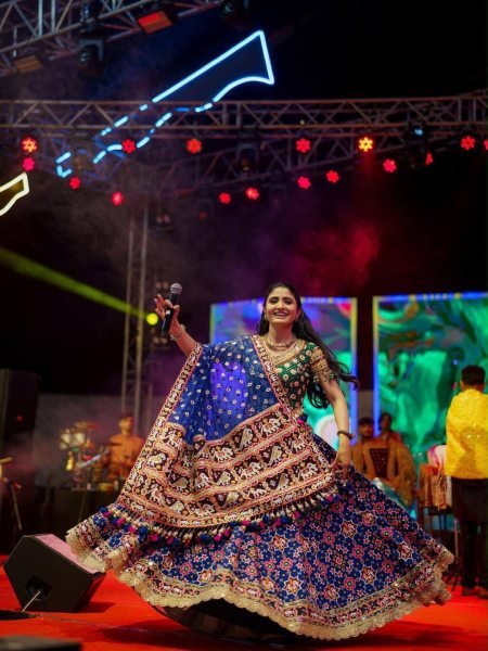 Geeta Rabari Style Muslin Cotton Lehenga Choli With Real Mirror Work For Dadiya Night  Navratri Lehnega Choli