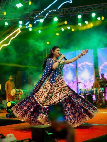 Geeta Rabari Style Muslin Cotton Lehenga Choli With Real Mirror Work For Dadiya Night  Navratri Lehnega Choli